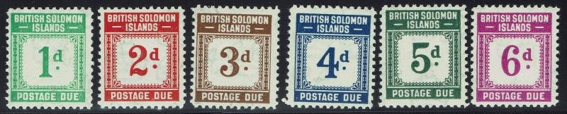 British Solomon Islands SG# D1-D6, Mint Lightly Hinged -  Lot 010216