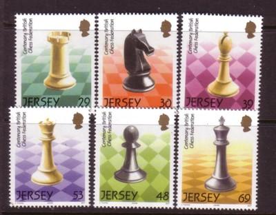 Jersey Sc 1106-11 2004 Chess Federation stamp set mint NH