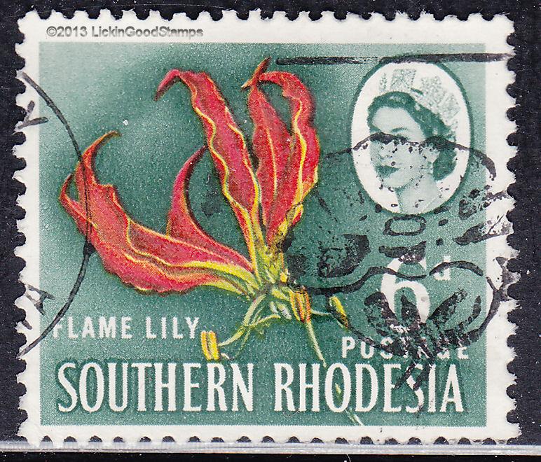 Southern Rhodesia 100 USED 1964 Flame Lily