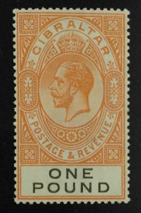 MOMEN: GIBRALTAR SG #107 MINT OG NH £190++ LOT #63635