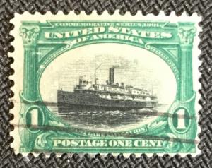 US #294 Used Single (small scuff) Pan Am Expo Ship SCV $3.00