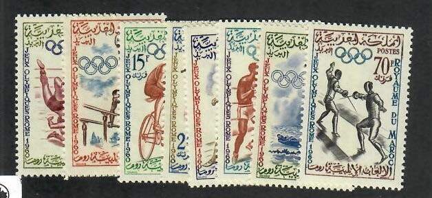 Morocco; Scott 45-52; 1960;  Unused; NH; Complete Set; Olympics