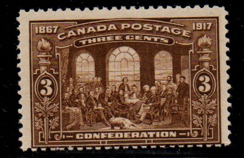 Canada Sc 135 1917 3c 50th Anniversary Confederation stamp mint