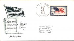 USS Lester - 5.14.1958 - American Flag - F45834