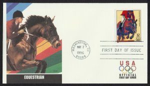 #3068s 32c Equestrian, Fleetwood FDC **ANY 5=FREE SHIPPING**