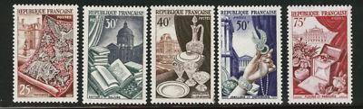 FRANCE Scott 711-715 MNH** 1954 Handicraft set CV $37