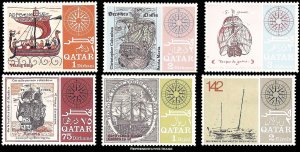 Qatar Scott 126-126E Mint never hinged.