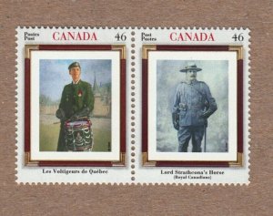 CANADIAN REGIMENTS = Military Infantry = Se-Tenant Pair MNH Canada 2000 #1877a