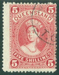 EDW1949SELL : QUEENSLAND 1903 Scott #125B Lithographed. Very Fine, Used. Cat $92