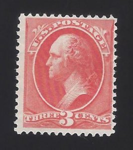 US #214 1888 Vermillion Perf 12 Mint NG F-VF SCV $21