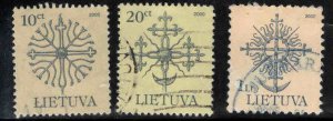 LITHUANIA LIETUVA Scott 650-652 Used  stamps