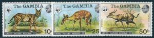 GAMBIA : P046 . 1976 3 mint pieces of set