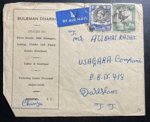 1936 Chunya Tanganyika British KUT Commercial Airmail Cover To Dar Es Salam