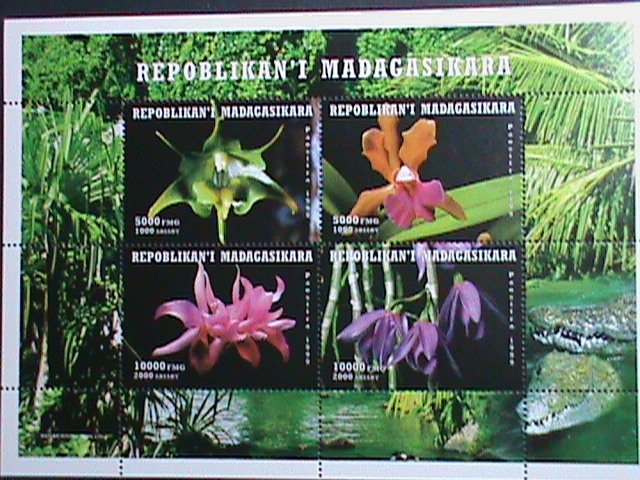 MADAGASCAR STAMP 1999 COLORFUL WORLD LOVELY ORCHIDS MNH S/S SHEET VERY FINE