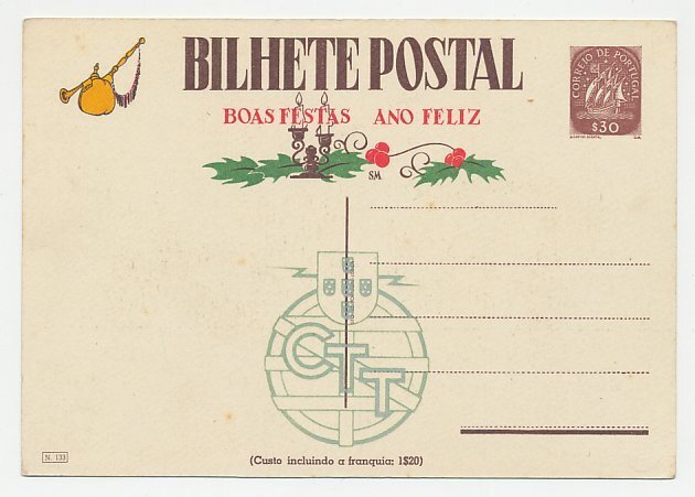 Postal stationery Portugal Bagpiper