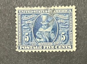 US Scott #330 VF Used CV $30/ Price $15 + $2 Shipping