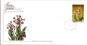 Lesotho, Worldwide First Day Cover, Butterflies, Flowers