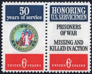 SC#1421-22 6¢ Disabled American Veterans & Servicemen Pair (1970) MNH