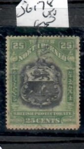 NORTH BORNEO 25C  ARMS  SG 178  VFU            P0326B H