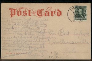 USA 1908 Colorado GILIPIN DPO Cover Helbock R2 Postcard 94259