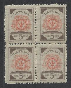 LATVIA SC# 58 B/4 FVF/MNH 1919