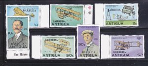 Barbuda 332-338 Set MNH Planes