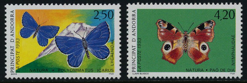 Andorra Fr 427-8 MNH Butterflies