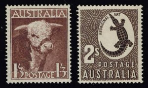 Australia Scott 211-212 Mint never hinged.