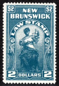 NBL17, $2 blue, uncan, 1940, New Brunswick Law Stamp, Canada