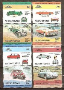 Tuvalu - Niutao Motor Cars Automobiles Transport 8V MNH # 3305