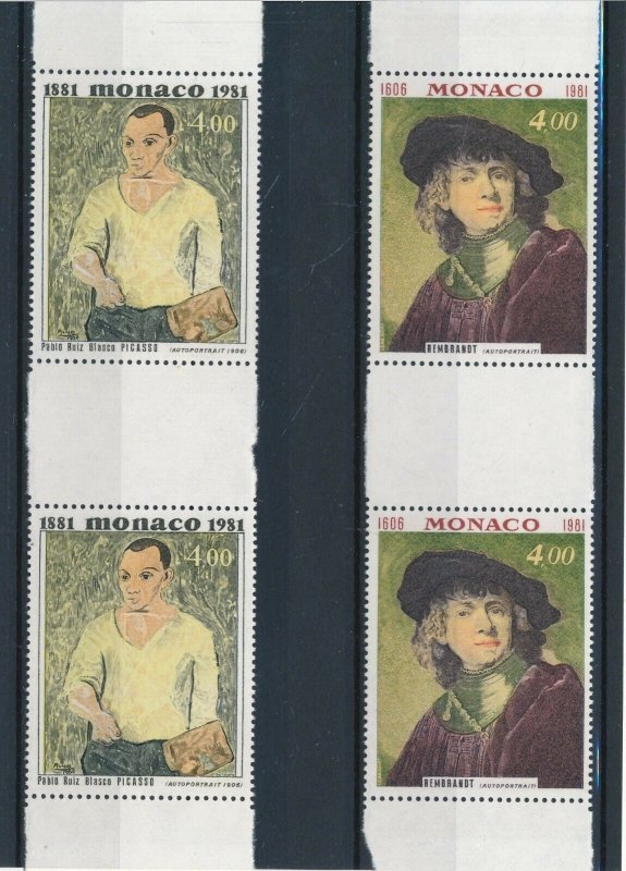 [I2669] Monaco 1981paintings in pair good set of stamp very fine MNH VALUE $24