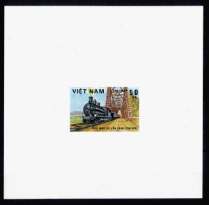 P3139 - VIET NAM. YVERT. 387/93 7 LUXURY PROOFS, TRAINS-