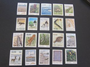 Aland Finland 1989 Sc 34-54 set MNH