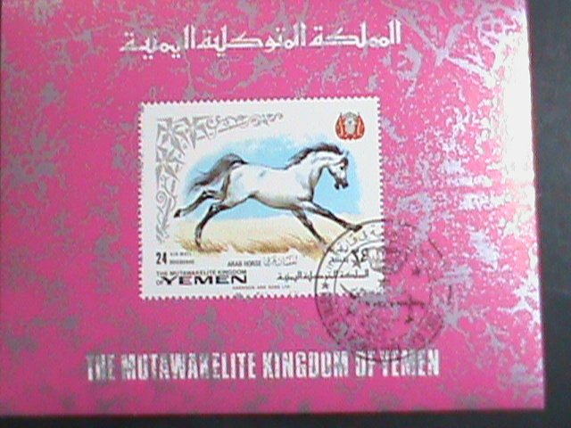​YEMEN STAMP-1969 THE MUTAWAKELITE KINGDOM OF YEMEN- HORSE-MNH S/S SHEET VF