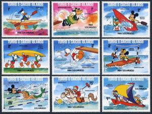 Turks-Caicos 619-627,628 & A,Mnh.michel 675-683 I-Ii. Olympics Los Angeles-1984