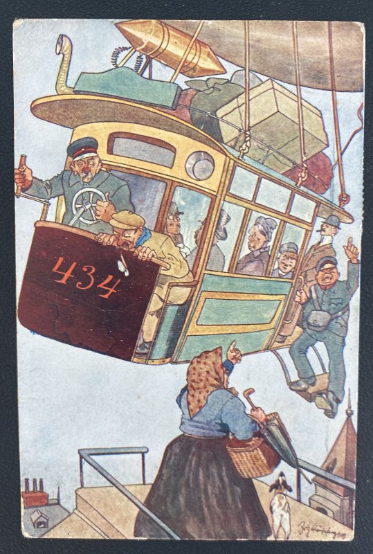 1909 Laibach Austria Picture Postcard Cover To Ascona Rare  Airship Zeppelin
