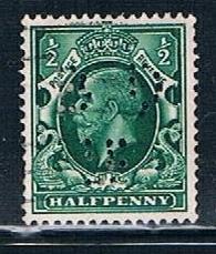 Great Britain 210: 0.5p George V, perfin B D / :L:, used, VF