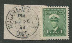 CANADIAN MILITARY POST OFFICE CANCEL NIAGARA FALLS ONT. - M.P.O. 203