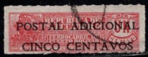 Ecuador - #RA44 Tobacco Stamp Surcharged - Used