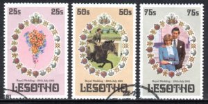 Lesotho - 1981 Royal Wedding Set Used SG 451-453