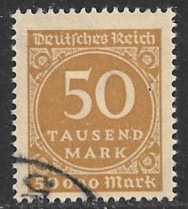 GERMANY 1923 50th m Bister Inflation Issue Sc 239 VFU