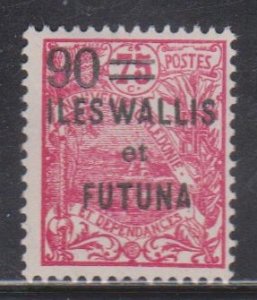 WALLIS & FORTUNA ISLANDS  Scott # 37 MH - Overprint & Surcharge