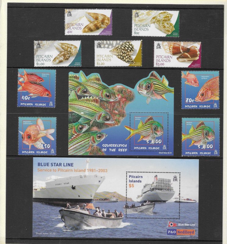 Pitcairn Islands #552-570 2003 Annual Collection (MNH) CV$73.40