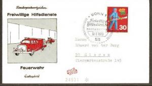 Germany 1970 Fire Engine Fireman Job Police Automobile Cover # 5753