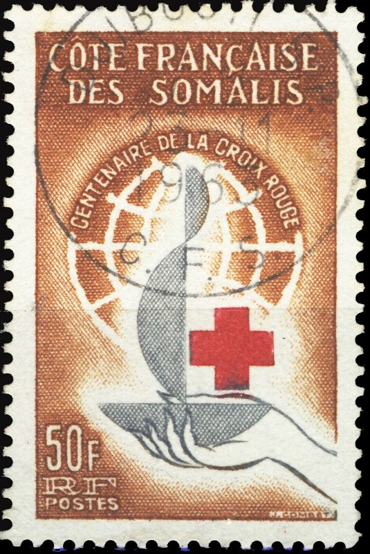 CÔTE FRANÇAISE DES SOMALIS - 1963 - Yv.315 / Mi.350 50fr Croix Rouge - TB°