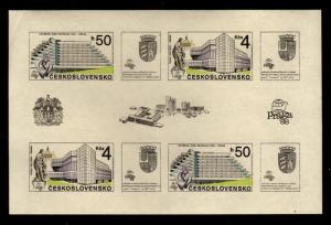 Czechoslovakia - Mint Souvenir Sheet Scott #2713a (Architecture)