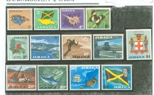 Jamaica #306-318  Single (Complete Set) (Butterflies) (Flowers)