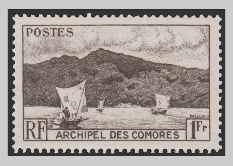 COMORO ISLANDS 1950 SCOTT # 32. UNUSED