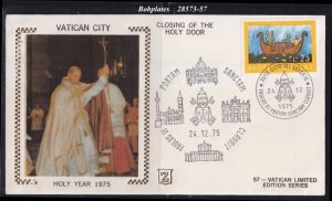 Vatican 1975 Holy Year Closing of the Holy Door VF FDC
