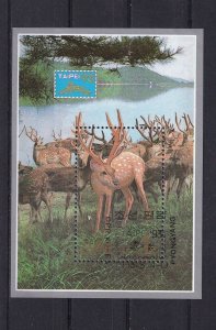 SA16e Korea 1993 Deers used minisheet